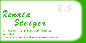 renata steiger business card